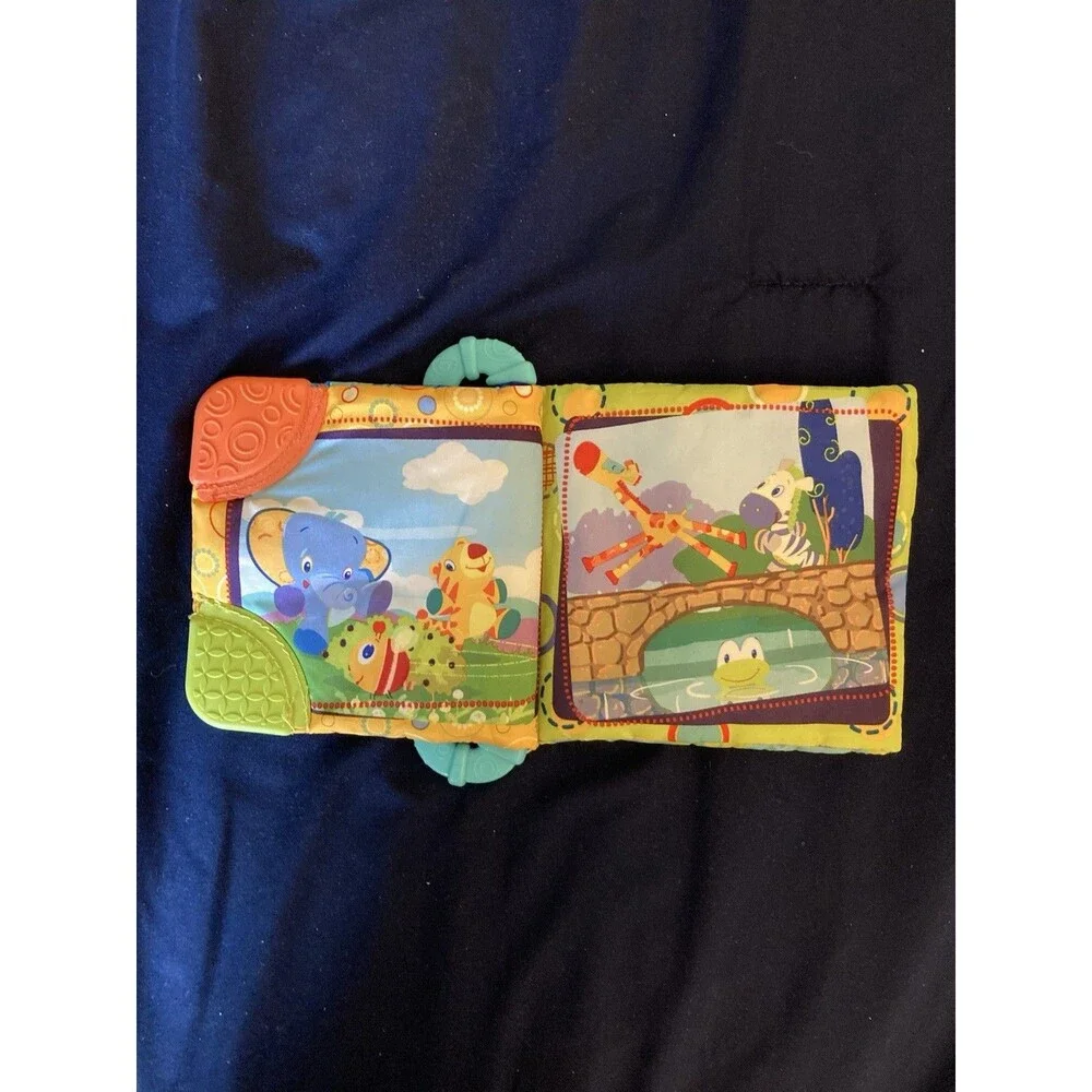 Bright Starts Baby Picture Book | Crinkly Material | Animal Theme